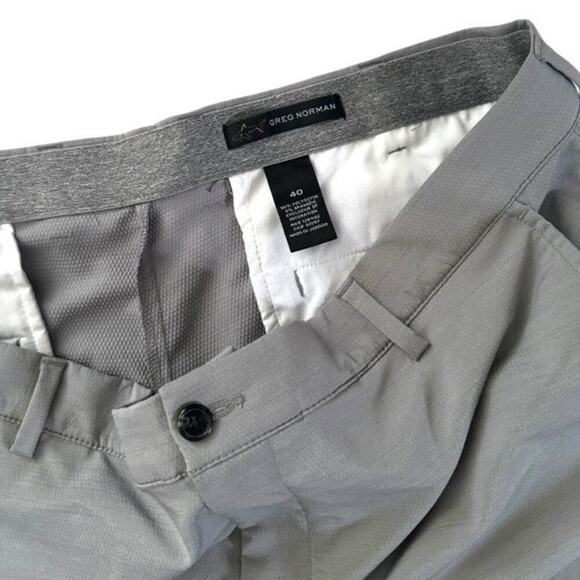Greg Norman Flat Front Tech Gray Golf Shorts — Size 40 - Picture 4 of 4